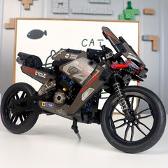 500 PCS Science & Tech Building Blocks Motorcycle Assembly Toy