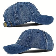Embroidered Cowboy Hat Retro Curved Brim Cap