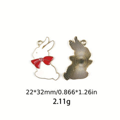 Little Rabbit Alloy Brooch For Girls Creative Cartoon Brooch Clothing Bag Pin