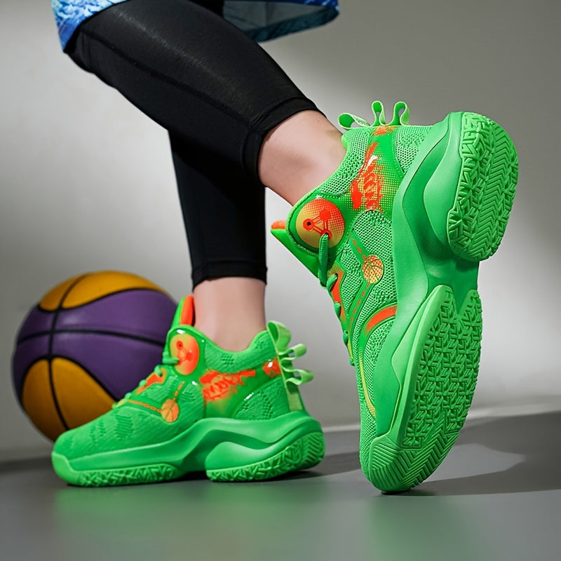 Men's High Top Basketball Shoes Non Slip Lace Up Sneakers