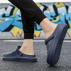 Men's Lightweight Comfy Clogs Hollow Out Non Slip Garden Shoes