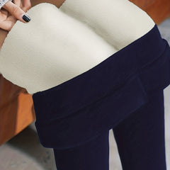 Solid Fleece Lined High Waisted Winter Leggings