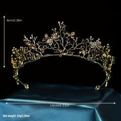 Golden Headband Queen Princess Crown Tiara Birthday Party Wedding