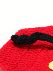 Cartoon Shape Baby Knitted Hat & Overall Romper for Photoshoot & Party
