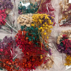 Mixed Colors Dried Flower Bag DIY Epoxy Resin Jewelry Mold Jewelry Craft Set