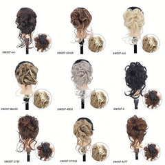 Synthetic Curly Hairpiece Hair Claw Wig Bun Hair Claw Chignon Shark Cla