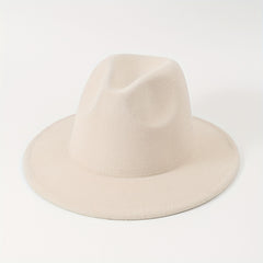 Y2K Wide Brim Jazz Hat Candy Fedora Cap Cowboy Cowgirl Felt Hats