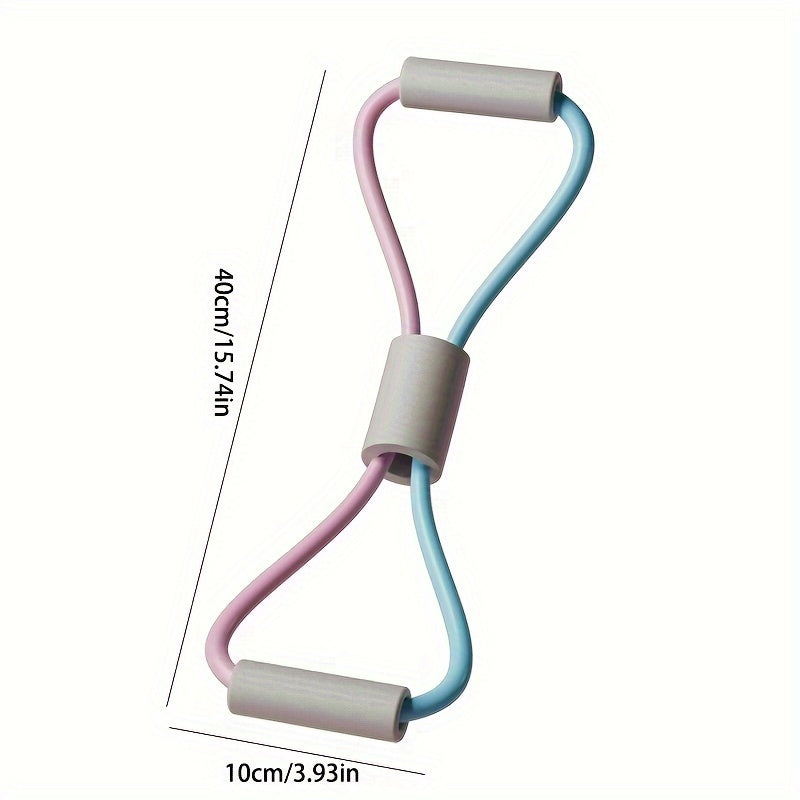 8 Shaped Yoga Resistance Puller TPE Elastic Stretching Rope for Fitness