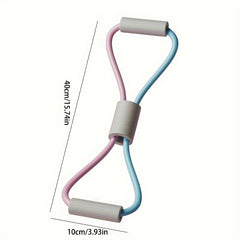 8 Shaped Yoga Resistance Puller TPE Elastic Stretching Rope for Fitness