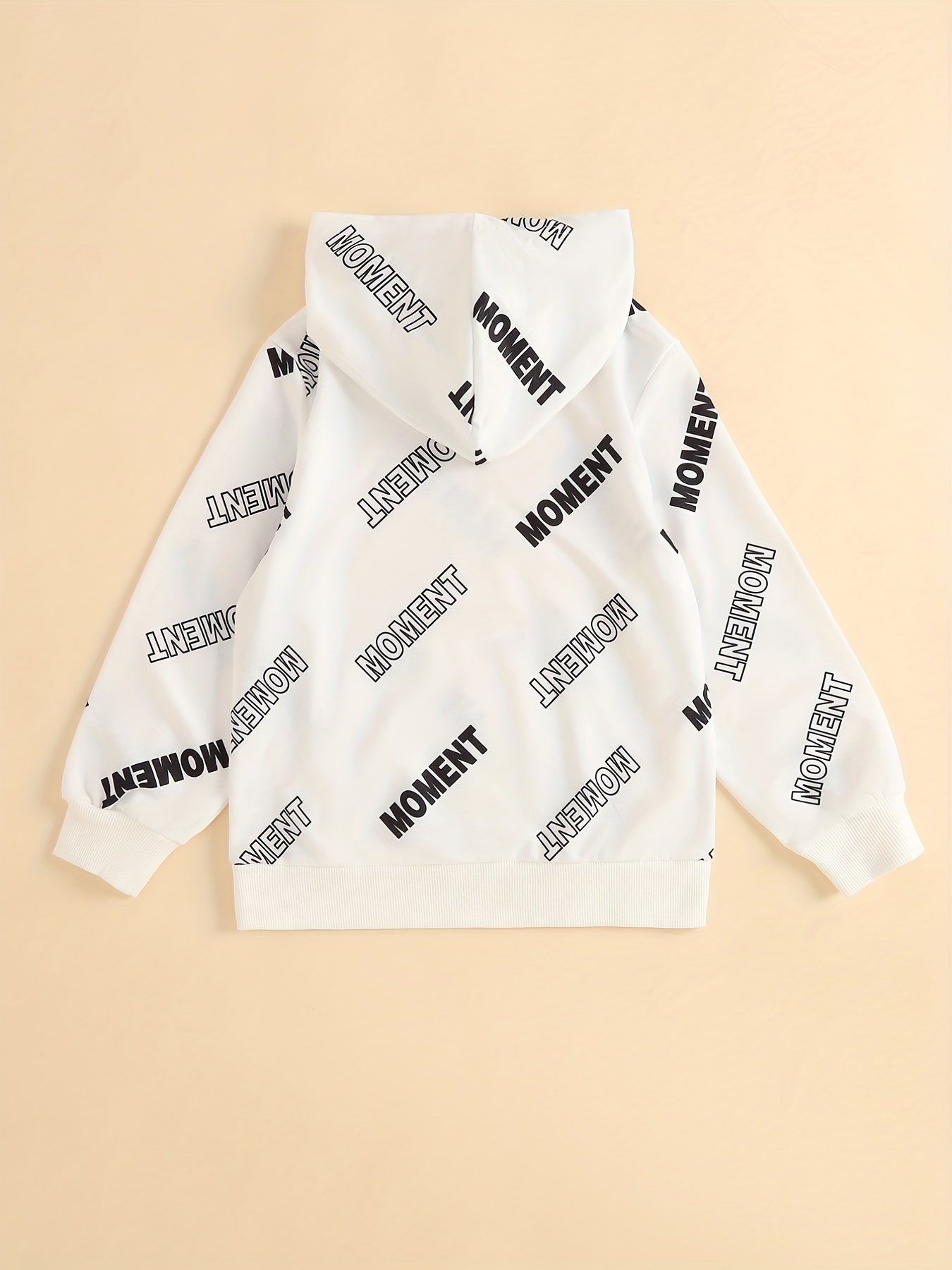 MOMENT Boys Hooded Sweatshirt Spring Fall Kids Clothing
