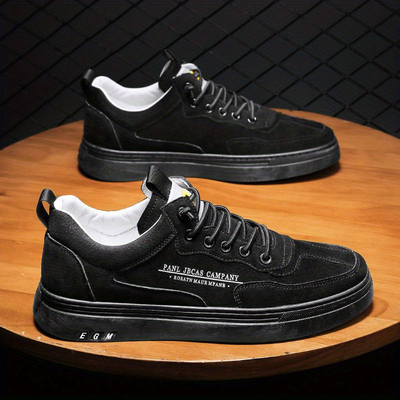 Men's Letters Print Lace-up Sneakers Skate Shoes