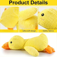 Large Yellow Duck Plush Toy Soft Stuffed Animal with Orange Beak & Feet