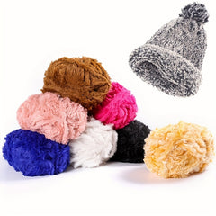 Faux Mink Fur Yarn Thick Wool for DIY Knitting Crocheting Hat Scarf Blanket