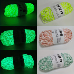 Glow In The Dark Yarn Luminous Cotton Soft DIY Knitting Crocheting Supplies