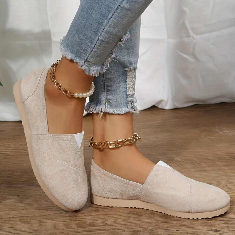 Women's Comfy Flat Shoes Casual Slip On Non Slip Walking Flats