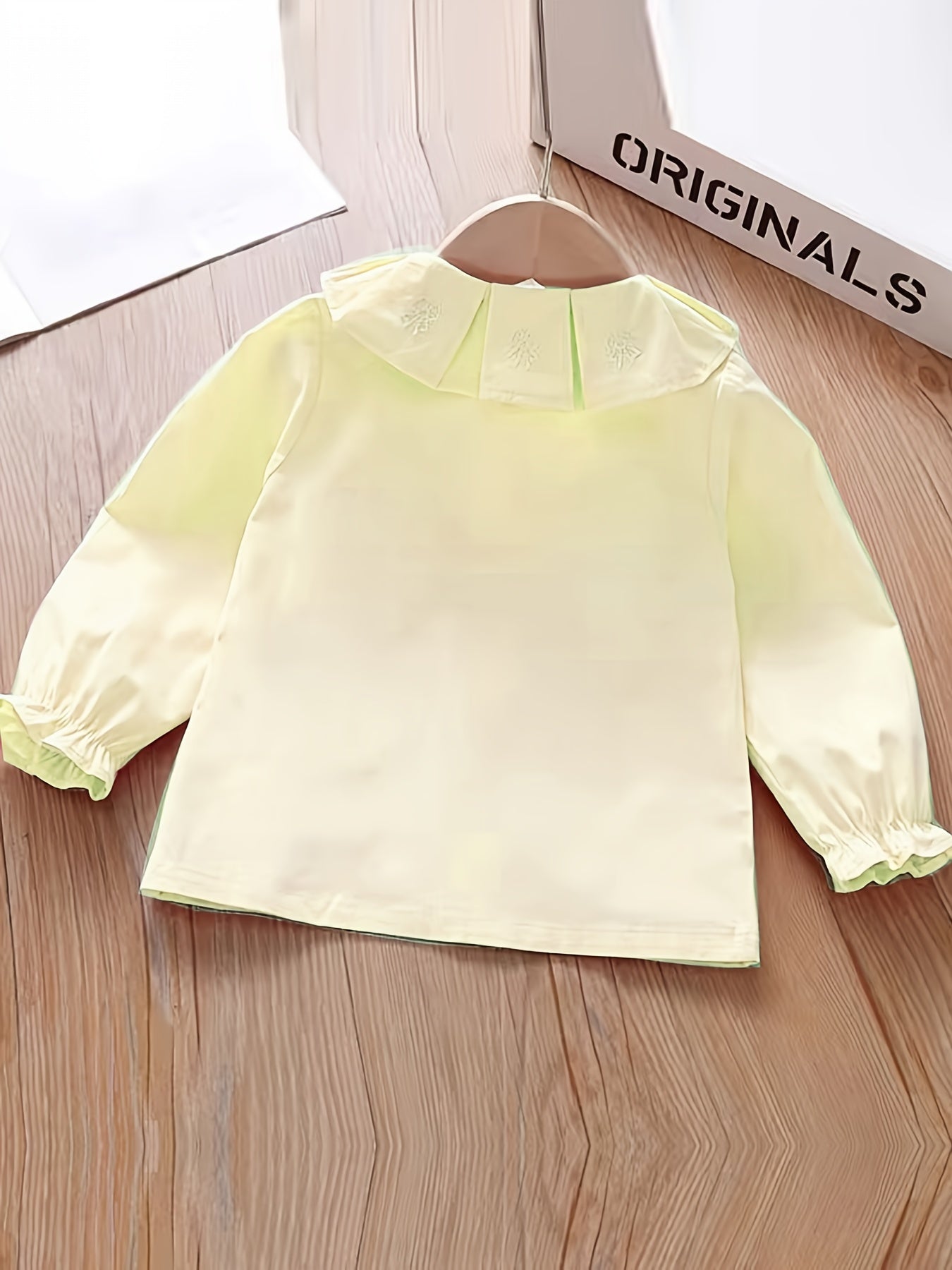 Toddler Girls Uniform Shirt Long Sleeve Blouse Tops