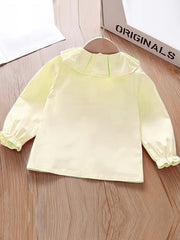 Toddler Girls Uniform Shirt Long Sleeve Blouse Tops