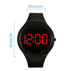 Round Red Light LED Student's Electronic Sports Watch