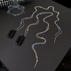 Long Rhinestone Chain Tassel Hairpin Hair Extension Daily Decorative Headwear