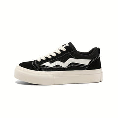 Women's Flat Sneakers Low Top Lace Up Shoes Casual Outdoor Canvas Shoes