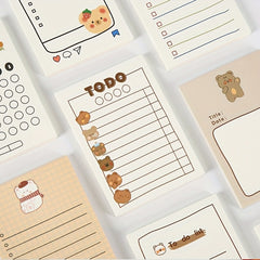 200pcs Bear Sticky Notes Fruit Sticky Notes Paper