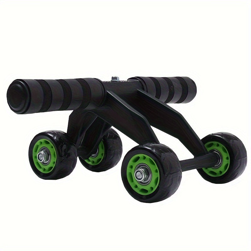 Abdominal Roller with 4 Wheels & Non Slip Handles for Core Strength Training