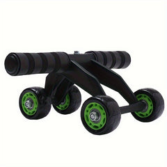 Abdominal Roller with 4 Wheels & Non Slip Handles for Core Strength Training