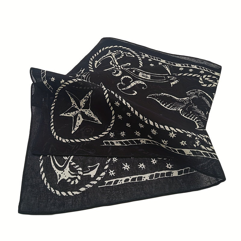 Whale Anchor Pattern Hip Hop Headscarf for Men and Women