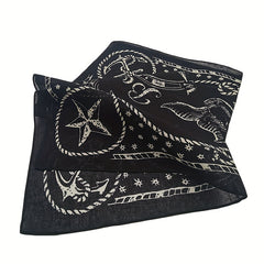 Whale Anchor Pattern Hip Hop Headscarf for Men and Women