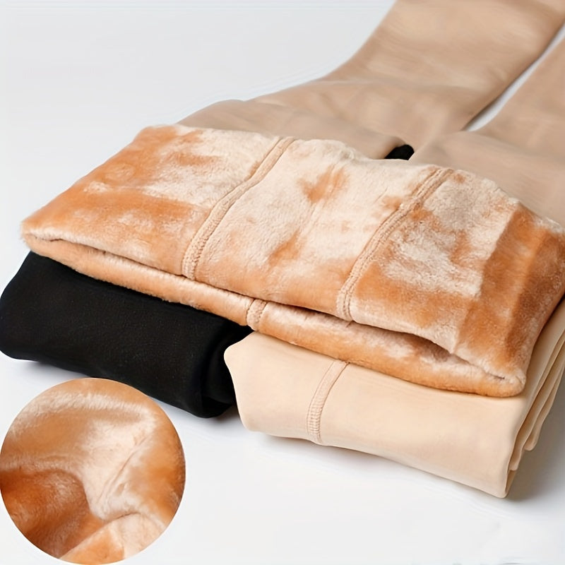 Plush Lined Tights High Waist Thermal Leggings Women's Stockings