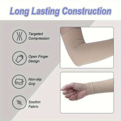 Compression Arm Sleeve 2 Pack 20-30 mmHg Full Arm Support Brace
