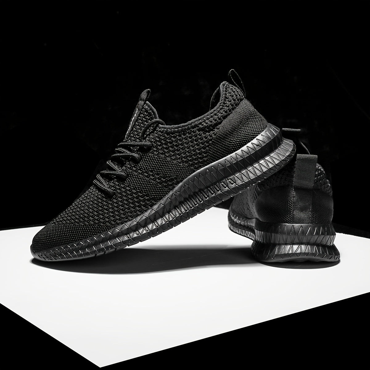 Men's Knit Running Shoes Lightweight Athletic Sneakers