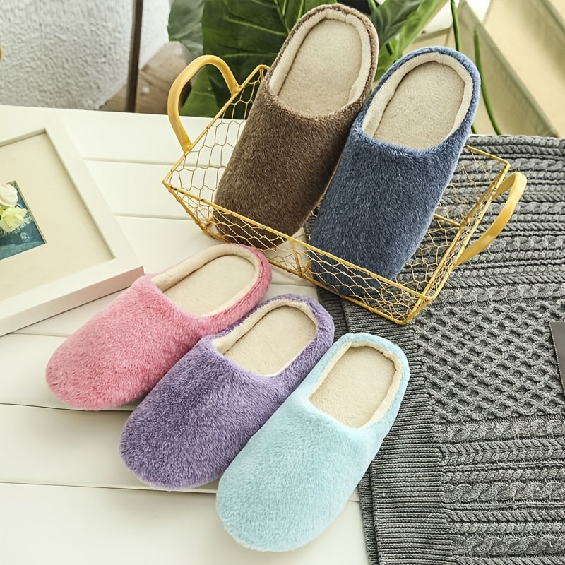 Women's Warm & Comfy Thermal Slippers Soft Fleece Shoes Footwear