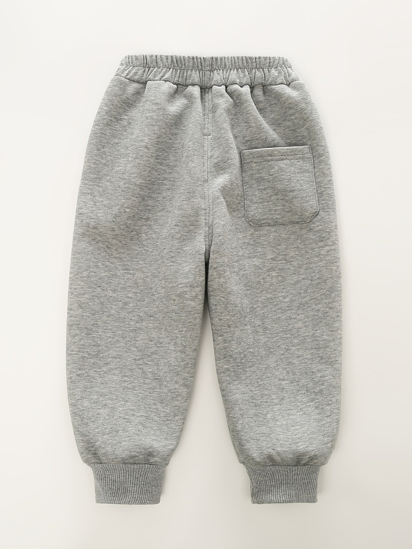 Boys Cartoon Embroidered Fleece Thermal Sweatpants