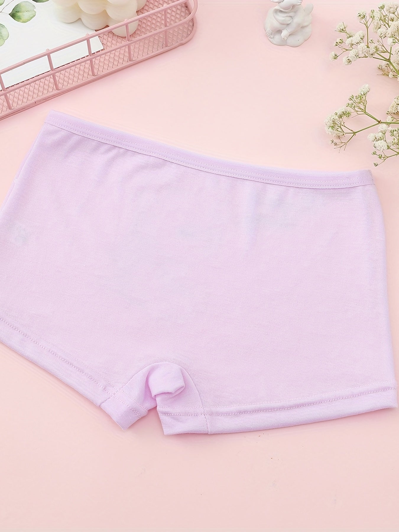 10pcs Toddler Girls Cat & Polka Dot Shortie Brief Underwear