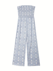 Boho Floral Wide Leg Jumpsuit