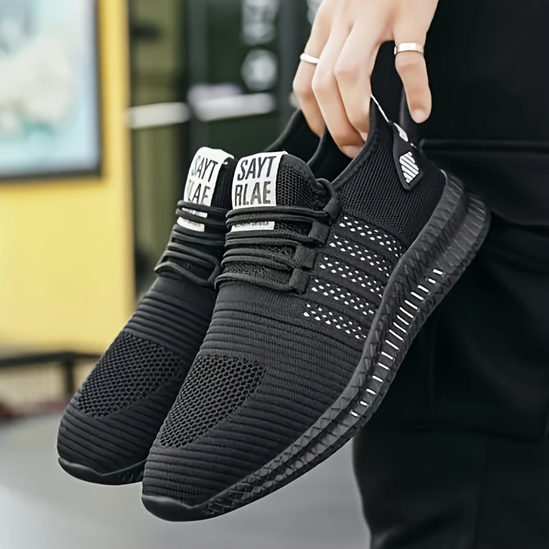 Men's Striped Running Shoes Breathable Sneakers For Outdoor Sports