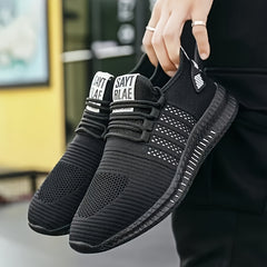 Men's Striped Running Shoes Breathable Sneakers For Outdoor Sports