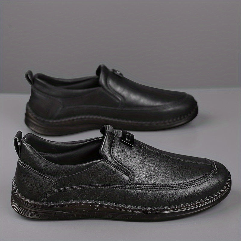 Men's Round Toe Loafer Shoes Slip On Non-slip Comfy Men's Shoes
