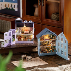 DollHouse Set With Furniture Creative House Puzzle Model Ornament Home Decor