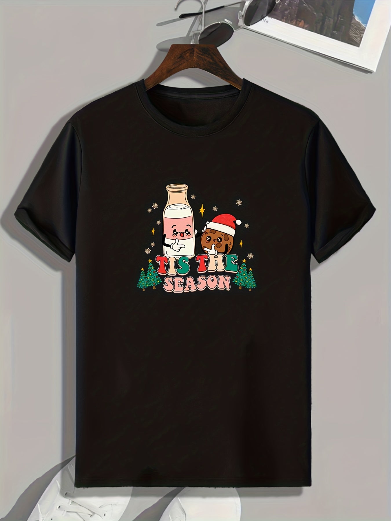 Christmas Style Pattern Print Men's Comfy Sports T-shirt Graphic Tee
