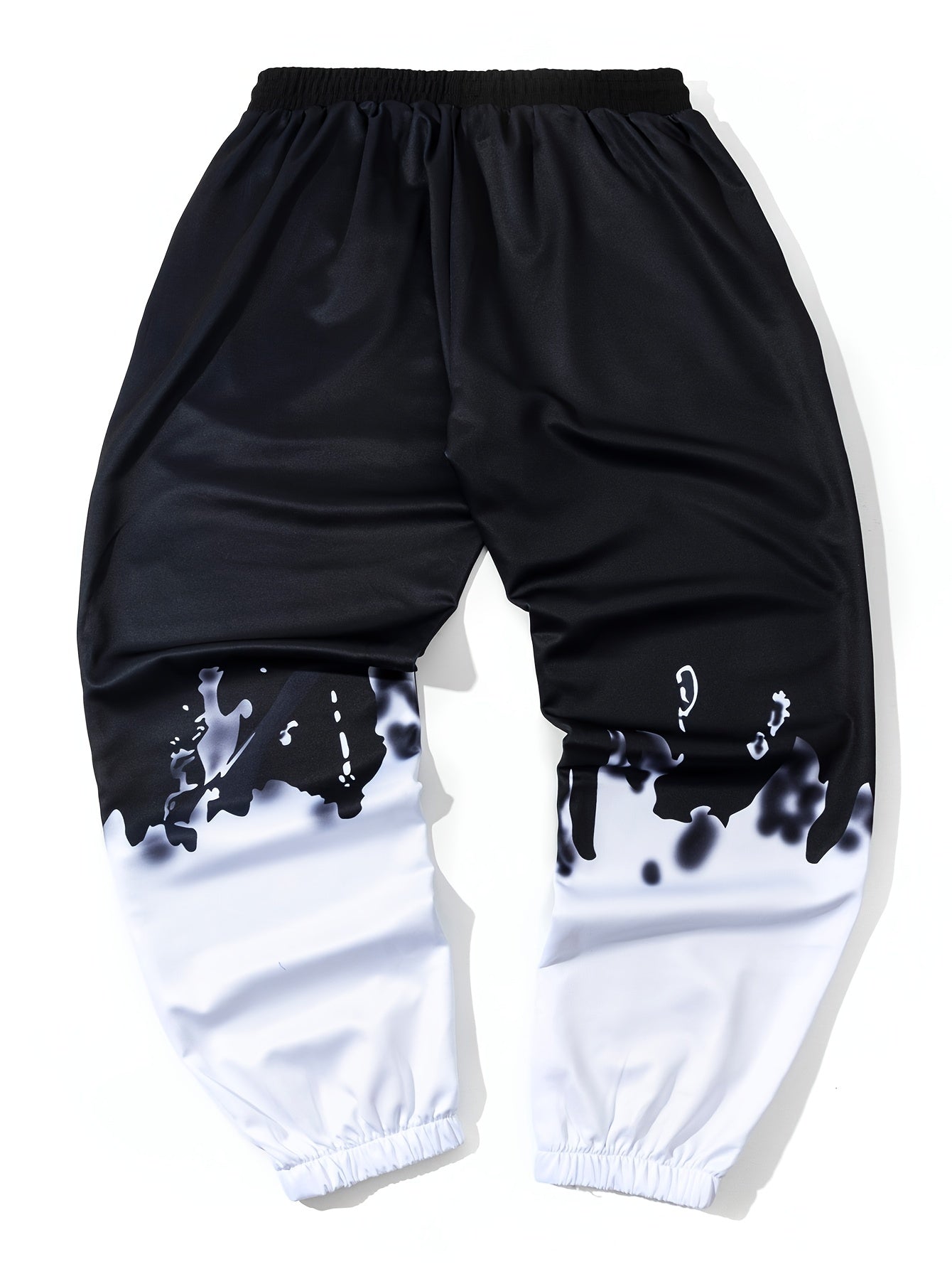 Pattern Drawstring Sweatpants Loose Fit Casual Pants Men's Joggers