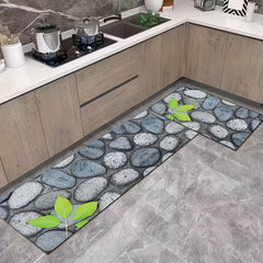 Stone Path Floor Mat Soft Non Slip Waterproof Stain Resistant