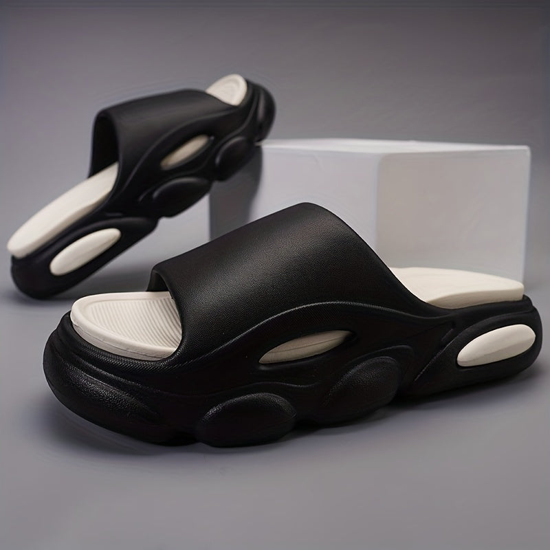 Men's Non Slip Platform Slides Soft Sole Cloud Slides for Indoor Outdoor Beach