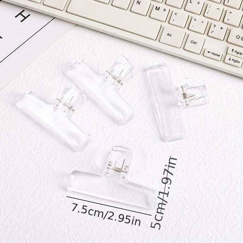 Transparent Long Tail Clip Stationery Acrylic Storage Clip