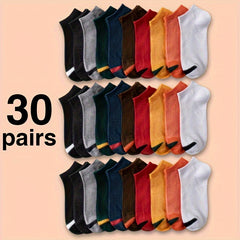 10 20 30 Pairs Ankle Sports Socks Soft & Lightweight Women's Stockings