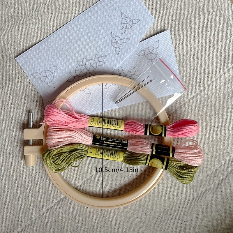 2pcs Embroidery Starter Kit Water Soluble Paste Pattern DIY Material