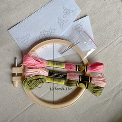 2pcs Embroidery Starter Kit Water Soluble Paste Pattern DIY Material