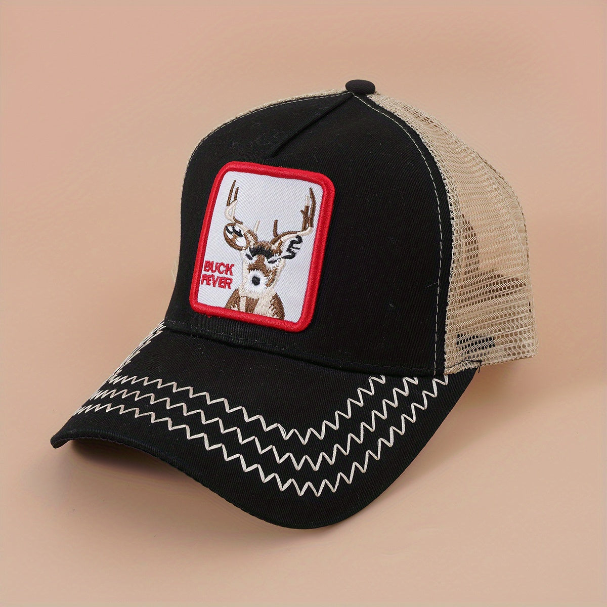 Animal Embroidery Patch Baseball Cap Mesh Trucker Hat