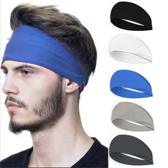 5pcs Men's Sports Headband Sweat Absorbent for Running Fitness Yoga